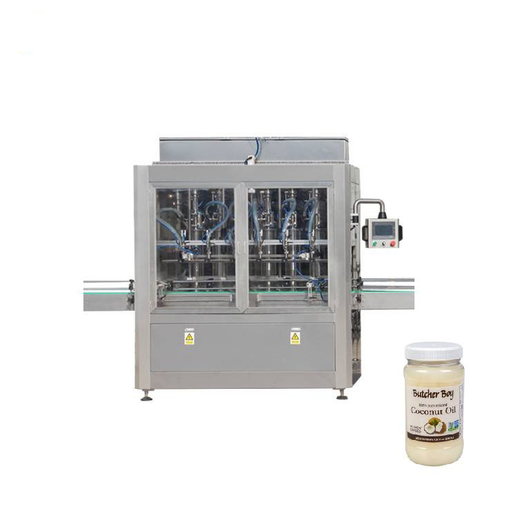 PLC kontrol 8 nozullar cam reçel kavanoz dolum makinası